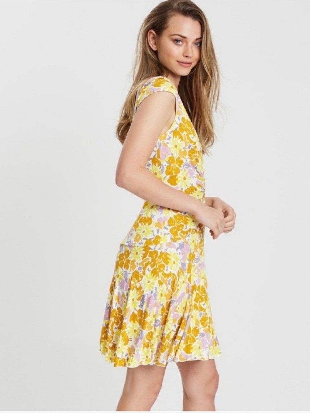 Free People Yellow Floral Key to Your Heart Mini Dress - Picture 5 of 9